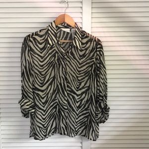 LC Sheer Zebra Top- amazingly soft